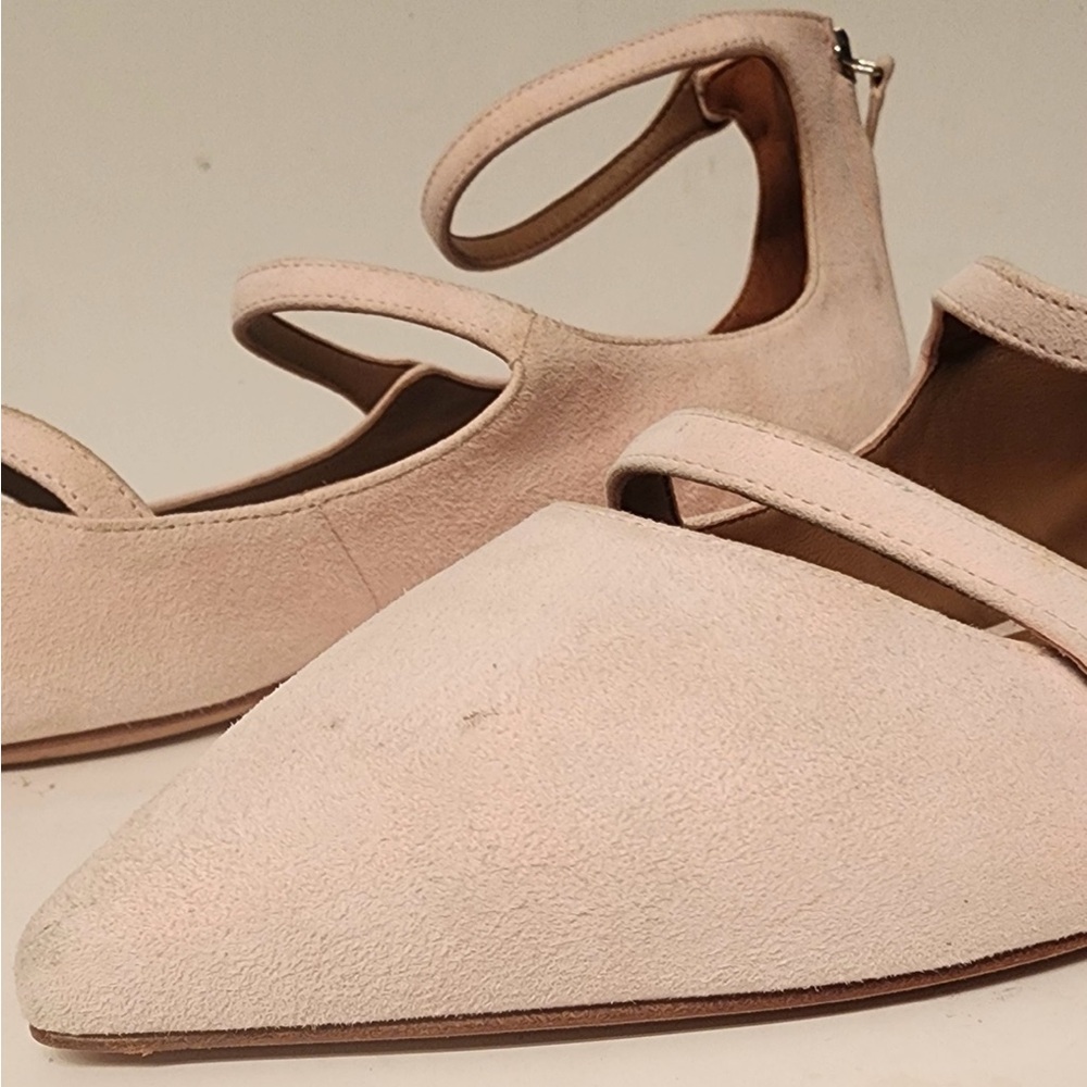 Tabitha Simmons Equipment Lynette Suede Point Toe Flats Women’s Baby Pink Size 6 - Picture 14 of 16